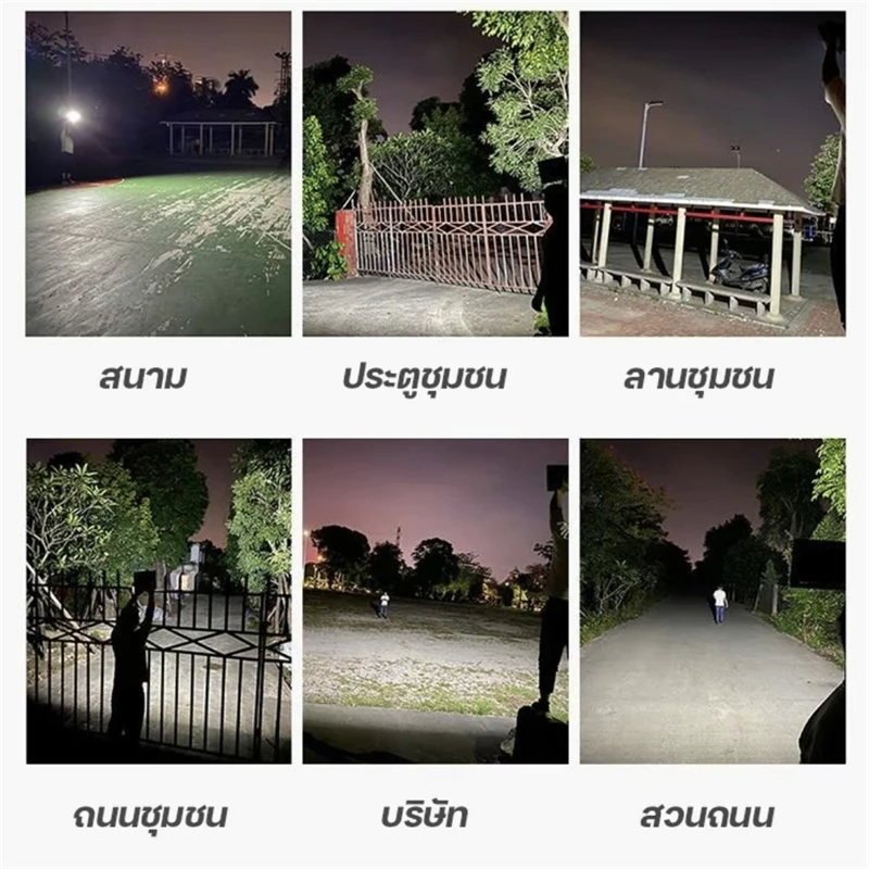 GLEAMS【ซื้อ1แถม1】ไฟโซล่าเซลล์ 850000W โซล่าเซลล์ ไaฟสปอตไลท์ กันน้ำ LED IP69 solar light outdoor ไฟถนน ไฟแสงอาทิตย์ thumbnail 9