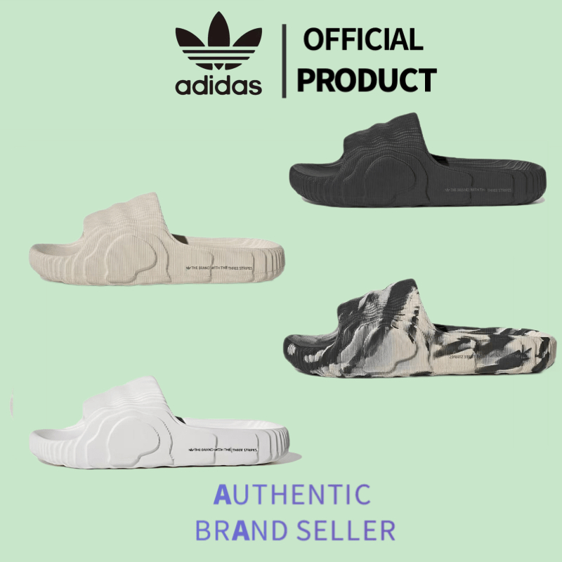 Adidas Adilette 22 แท้ พื้น นิ่ม รองเท้าแตะผู้ชายฤดูร้อนกลางแจ้งที่มีคุณภาพสูงรองเท้า Size36-45