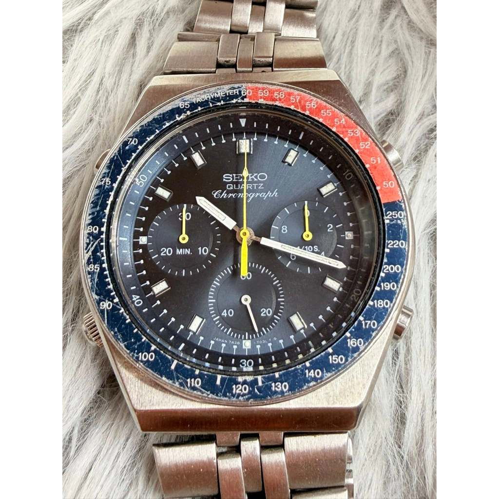 Seiko Chronograph Blue Pogue Bezel