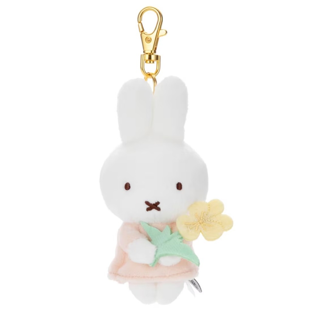 พวงตุ๊กตา miffy fwr มาสคอตมิฟฟี่ Bruna Chokkori Thank You Mascot Miffy (yellow violet) กว้าง 60 x สูง 150 x ลึก 50 มม.