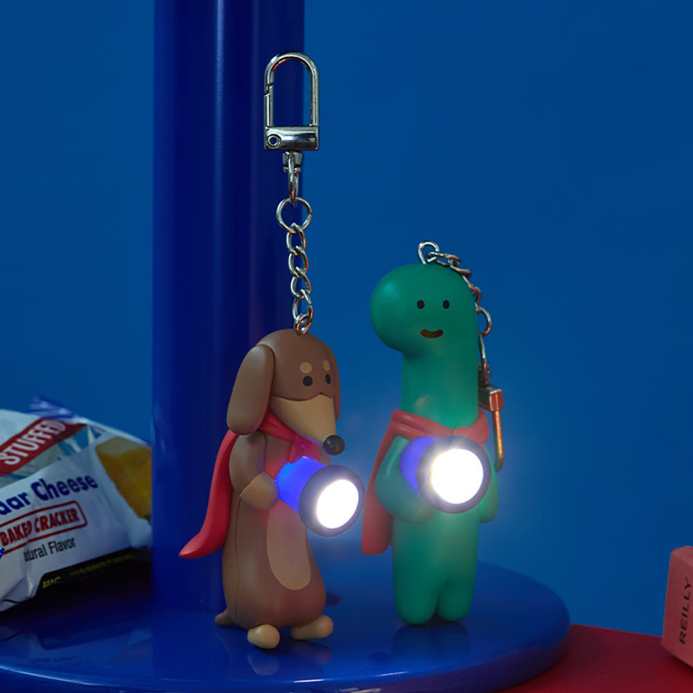 ( พร้อมส่ง ) Joguman Lighting Figure Keyring พวงกุญแจไฟฉาย
