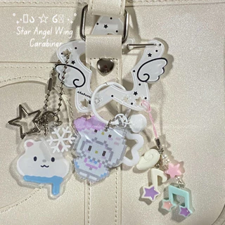 Star Angel Carabiner Keychain Clip คาราบิเนอร์และพวงกุญแจรูปดาวสุดคิ้วท์