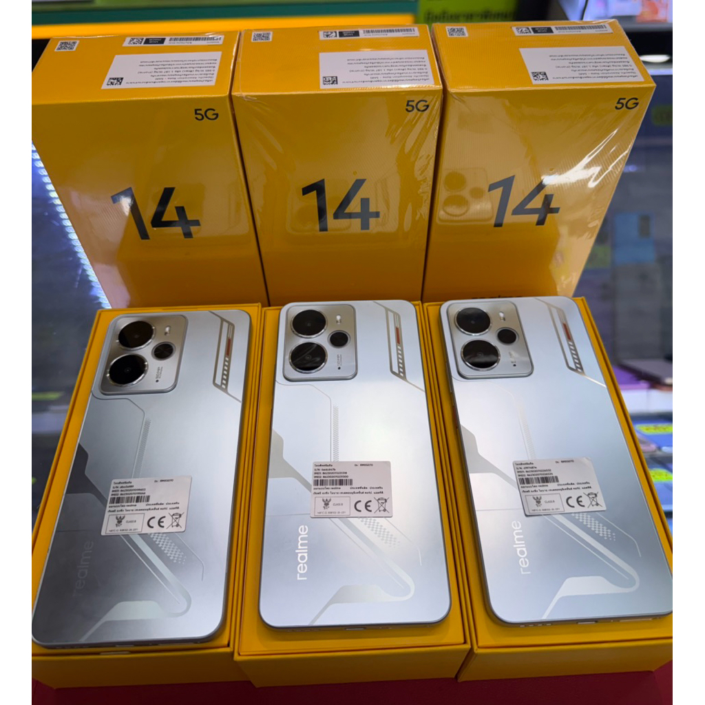 Realme 14 5G Ram12+256GBเครื่องแท้ศูนย์ไทย*จอเบริ์นบาง*