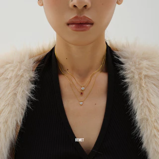 Bemet Luxe gem necklace สร้อยคอสแตนเลส 3 แบบ