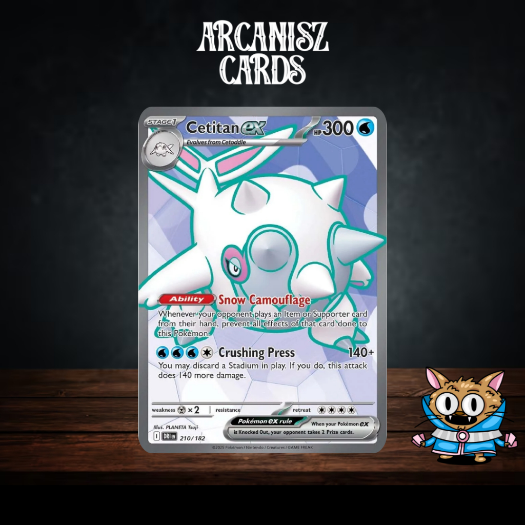 Cetitan ex Pokemon (Full Art) Destined Rivals 210/182 การ์ดโปเกม่อนภาษาอังกฤษ