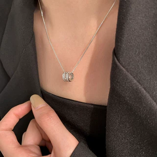 Eternelle✨ สร้อยคอทองคำขาวพร้อมจี้ H สีเงินดีไซน์เปลือกหอยวันเกิดแบบโบฮีเมียนปรับได้สำหรับผู้หญิง