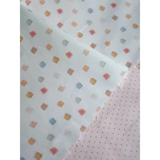 ผ้า cotton 100% หน้ากว้าง 64“(160cm.) วัดครั้งละ 1/2 เมตร ตัดยาวต่อเนื่องได้ พร้อมส่ง