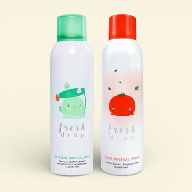สเปรย์น้ำแร่ Fesh Drop Pure Mineral Spray / Fresh Drop Cica Zinc Mineral Spray ขนาด150 ml.
