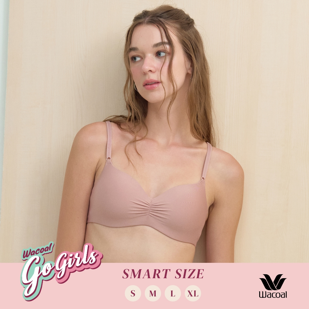 Wacoal Smart Size Easy Matching Bra บราไร้โครงวาโก้ รุ่น WB3Y41 สีโอวัลติน (OT)