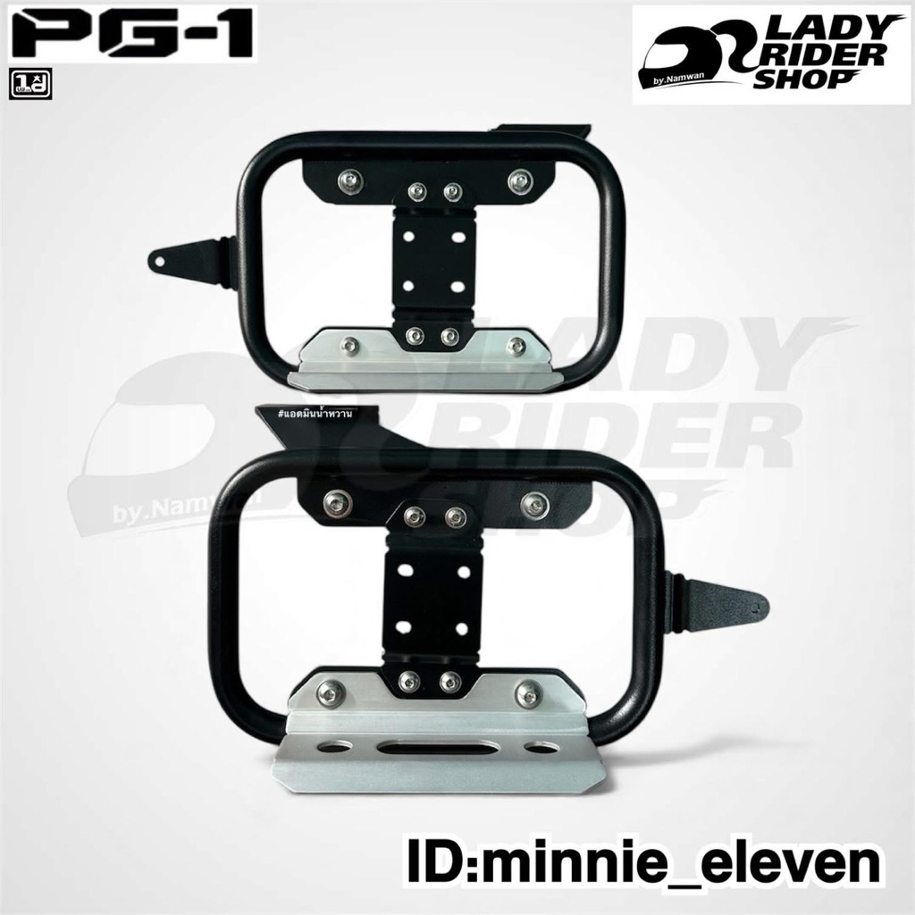 แร็คกระเป๋าข้าง  YAMAHA PG-1 G2 งานเหล็กทำสีเพาเวอร์โค๊ท ตกแต่ง ด้วยชิ้นงานอลูมิเนียมทำสี จากสำนักแต่ง Udom แบรนด์ 1d