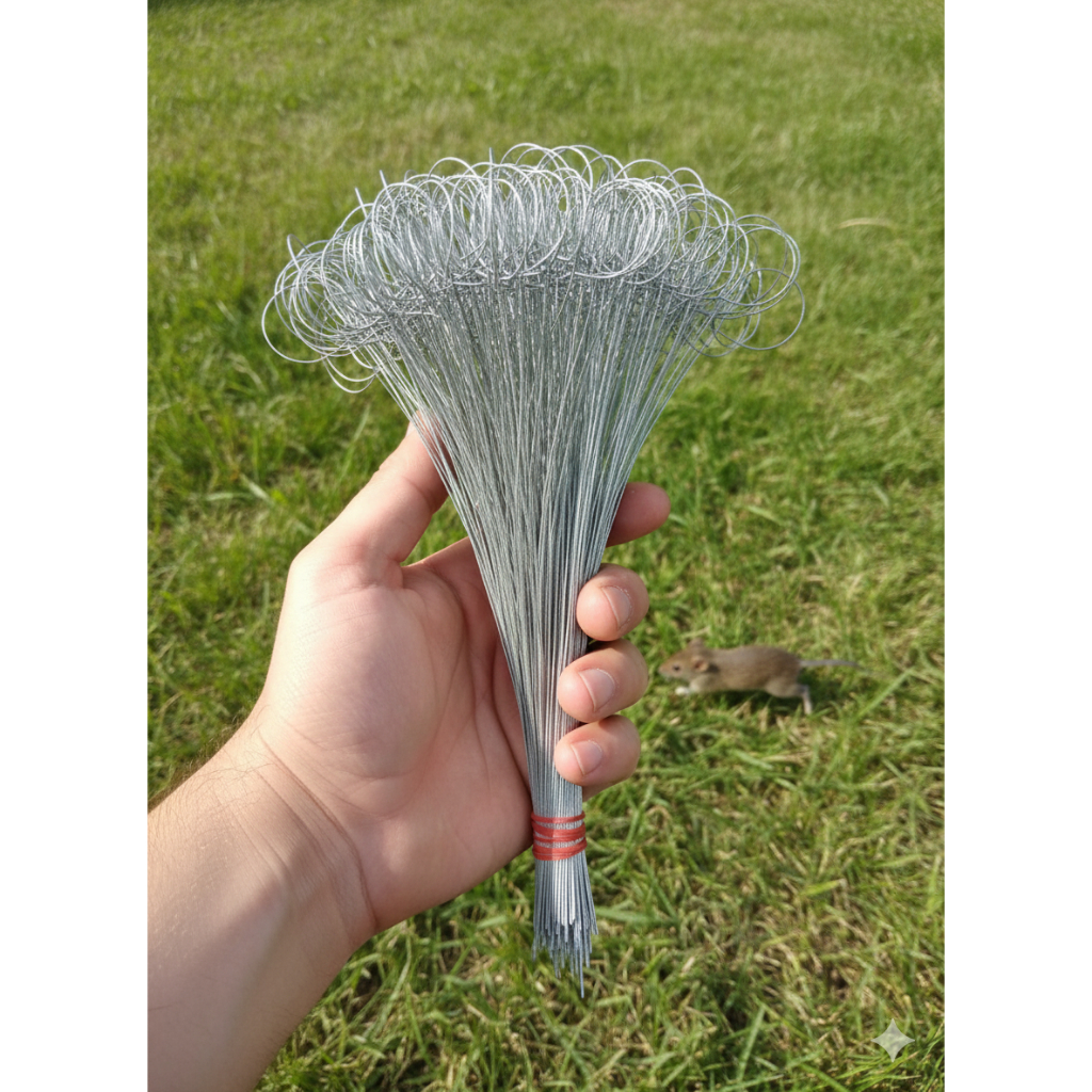 บ่วงดีดดักหนู สายสลิงดักหนูดักพังพอน ใช้ได้นานไม่ขึ้นสนิม ทนทานแข็งแรง ดีดดีทุกเส้น ดักหนูดักพังพอนลวดดีด 1มัด 10ชิ้น