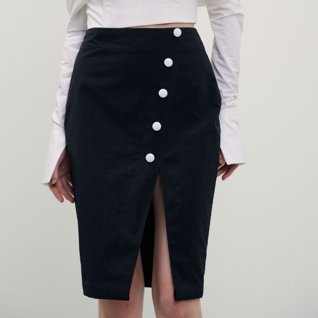 CHER'Z - RW2527 กระโปรงทรงสอบความยาวคลุมเข่า