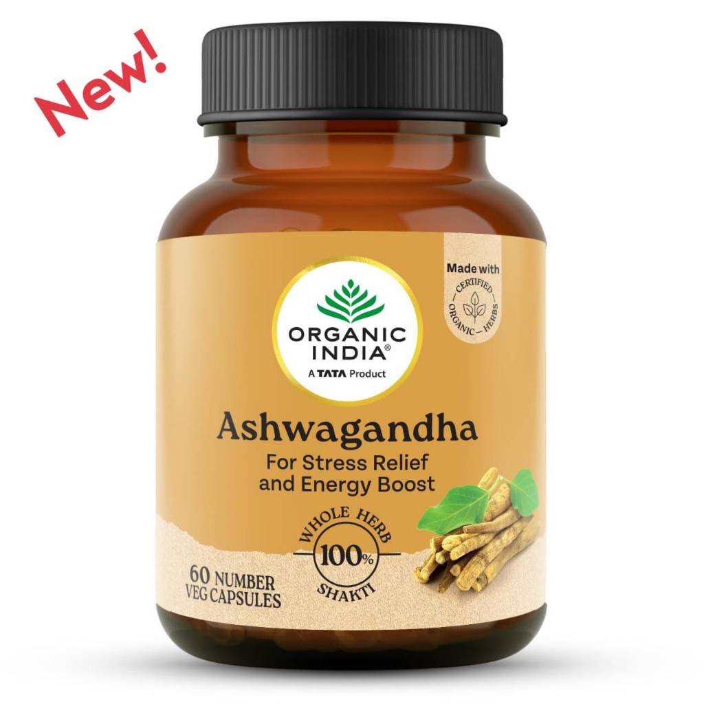โสมอินเดีย ออร์แกนิค ORGANIC INDIA Ashwagandha Capsules - 60 แคปซูล