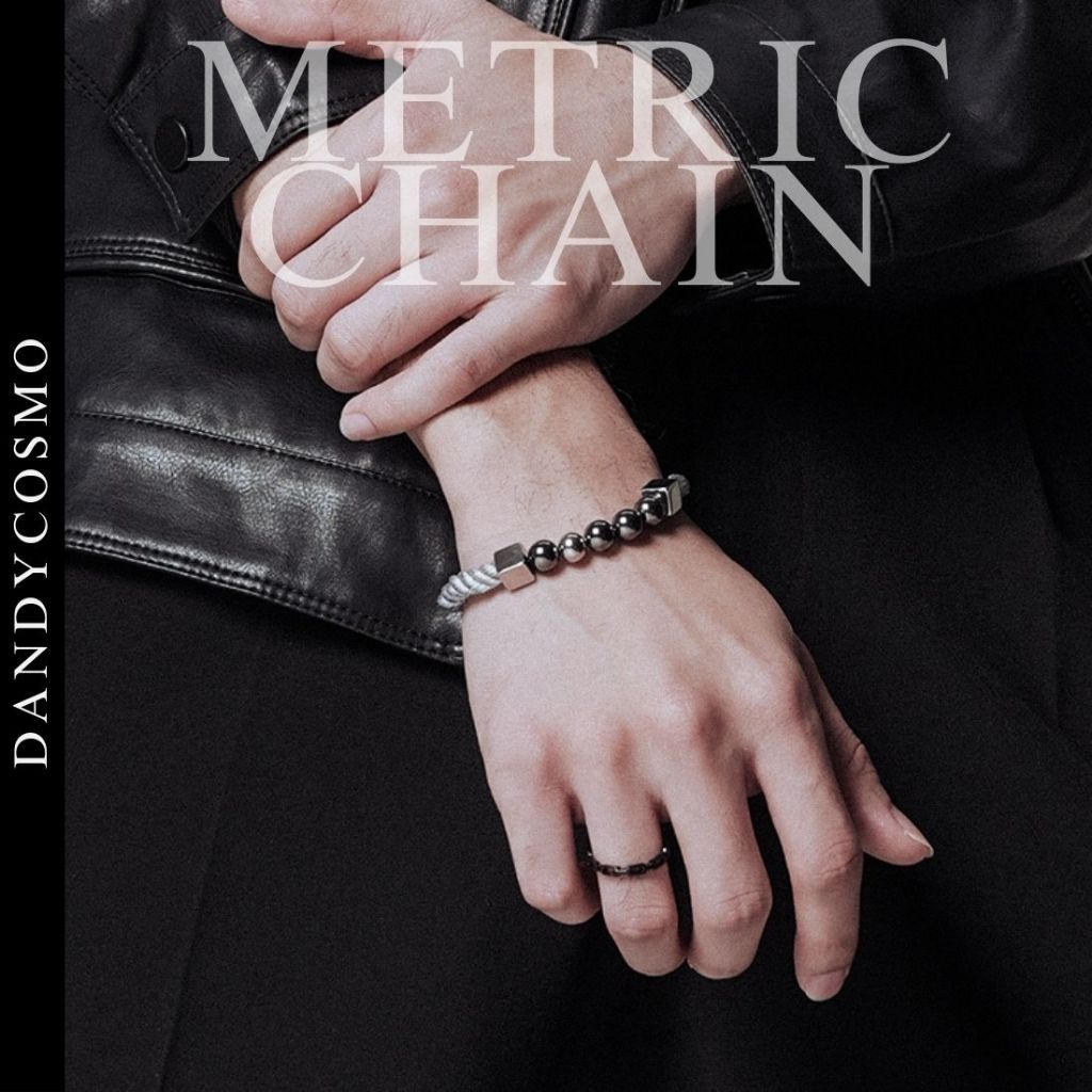 DANDY COSMO |กำไล สร้อยข้อมือ ผู้ชาย รุ่น Metric Chain รุ่นนี้เป็นตะขอแม่เหล็ก Quick release หินขับเคลื่อนพลังงาน