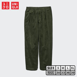 กางเกงขา 5 ส่วน ผ้าลูกฟูก Uniqlo - Corduroy 56 Olive
