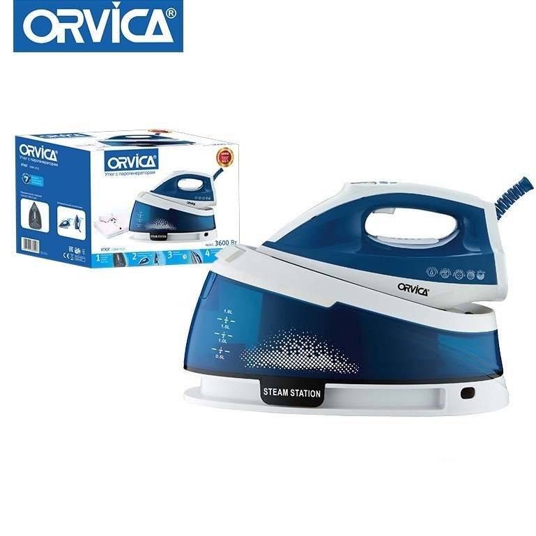 ORVICA เตารีดแรงดันไอน้ำเกียร์ห้าขึ้นไป 2800W ไอน้ำที่รวดเร็วและดีที่สุด ORM-3522