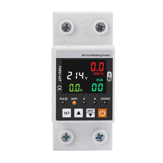 เติมเงิน WiFi สมาร์ท Earth Leakage ป้องกันแรงดันไฟฟ้า Circuit Breaker Power kWh Meter