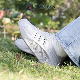 Hello Polo รองเท้าแตะผู้หญิง รองเท้าแบบสวม UNISEX รองเท้าดีไซน์มินิมอล พื้นหนา เบาสบาย รองเท้าเดินเล่น รุ่น HP8064