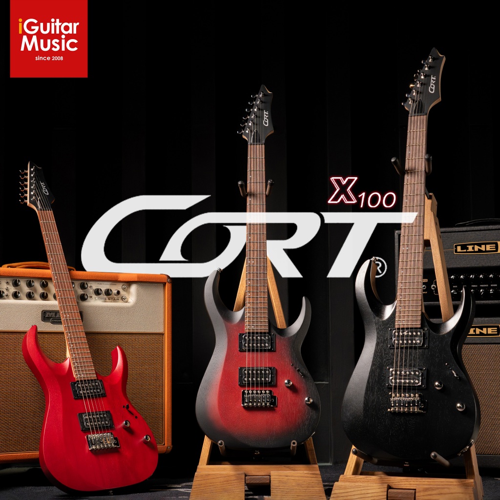 กีตาร์ไฟฟ้า Cort X100 แถมฟรีกระเป๋า Electric Guitar Cort
