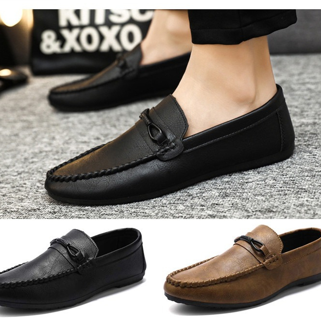 รองเท้าสลิปลำลองสำหรับผู้ชาย รองเท้าโลฟเฟอร์ รองเท้าหนังผู้ชาย Loafers สำหรับผู้ชาย,ขนาดใหญ่39-44