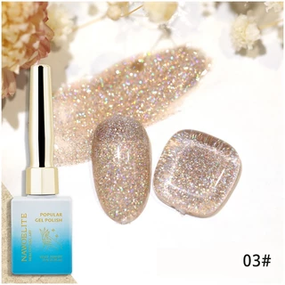 Nawoelite สีแฟลช เจล glitter เจลทาเล็บ 6 สี แสงประกายแวววาวเหมือนผงเพชร สร้างเอฟเฟกต์ไล่สีอ่อน อบด้วยไฟ LED/UV