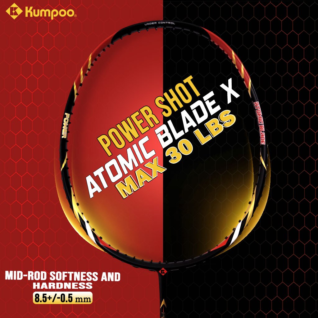 ส่งจากไทย🇹🇭 ของแท้ 💯% Kumpoo ไม้แบดมินตัน รุ่น Power shot Atomic Blade x (4u) New