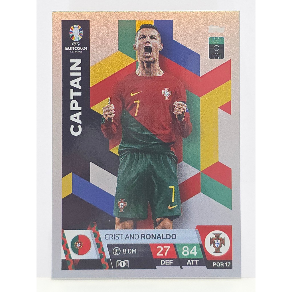 การ์ดฟุตบอล Cristiano Ronaldo  (Captain) ของแท้100% ภาพถ่ายจากสินค้าจริง