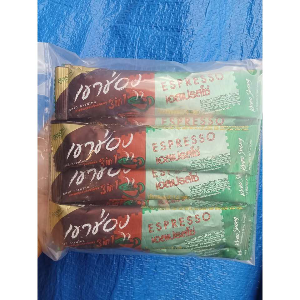 **แบ่งขาย** เขาช่อง กาแฟ 3in1 ชนิดซอง ขนาด14กรัม (แพ็ค10)