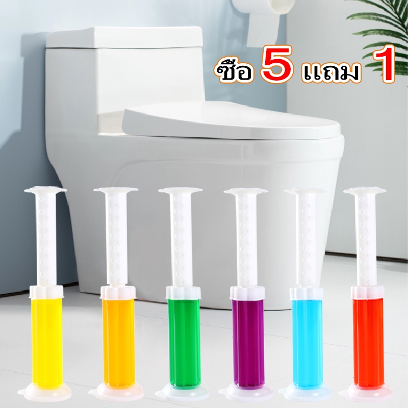 【ซื้อ 5 แถม 1】เจลห้องน้ำ ระงับกลิ่นกาย เจลทำความสะอาด เจลลดคราบในห้องน้ำ