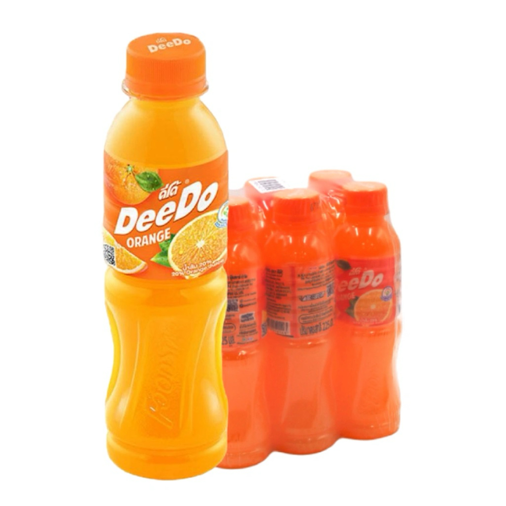Deedo ดีโด้ น้ำส้ม และน้ำส้มสายน้ำผึ้ง ยกแพค 6 ขวด