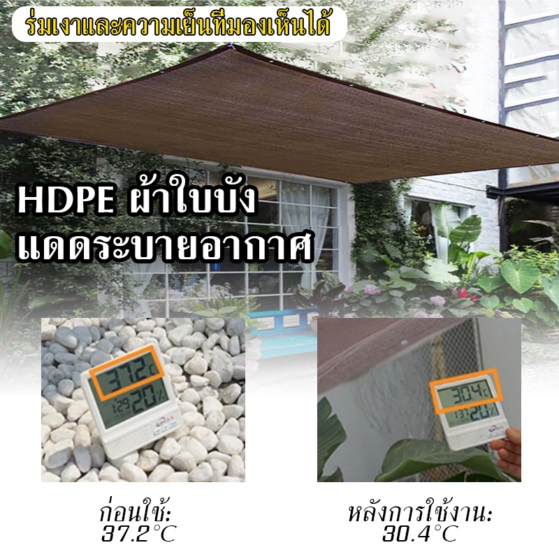 ผ้าใบกันแดด HDPE 99% กันแดด กันฝน แผ่นตาข่ายกันสาดสำเร็จรูป ทนแดด ทนฝน ใช้กลางแจ้ง บ้าน สวน โรงรถ - รูปที่ 7