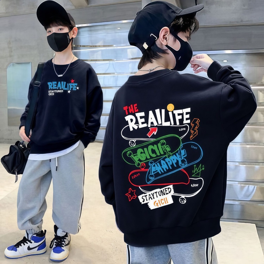 เสื้อสเวตเตอร์ผู้ชายเด็กผ้าบาง รูปที่ 3