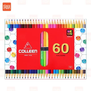 Colleen 787 สีไม้คอลลีน สีไม้ ดินสอสี เนื้อสีสดใส สีเข้ม คม ชัด ขนาด 60สี , 100สี (2 หัว)