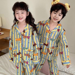 พร้อมส่ง ม22-ม23 7671 ชุดนอนพี่น้อง