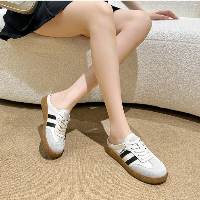 รองเท้าแตะผู้หญิงแบบปิดนิ้วเท้า ดีไซน์ใหม่ ทันสมัย ​​พื้นหนา กันลื่น ระบายอากาศได้ดี - รูปที่ 4