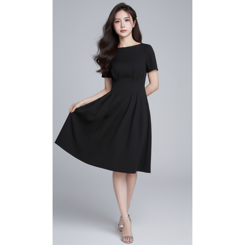 ิสินค้ามาใหม่🧺✨ ชุดเดรสทำงาน ลุคทางการ ทรงเอ ให้ความเรียบหรู ดูดี (S-5XL) พร้อมส่ง 🚚 - รูปที่ 5