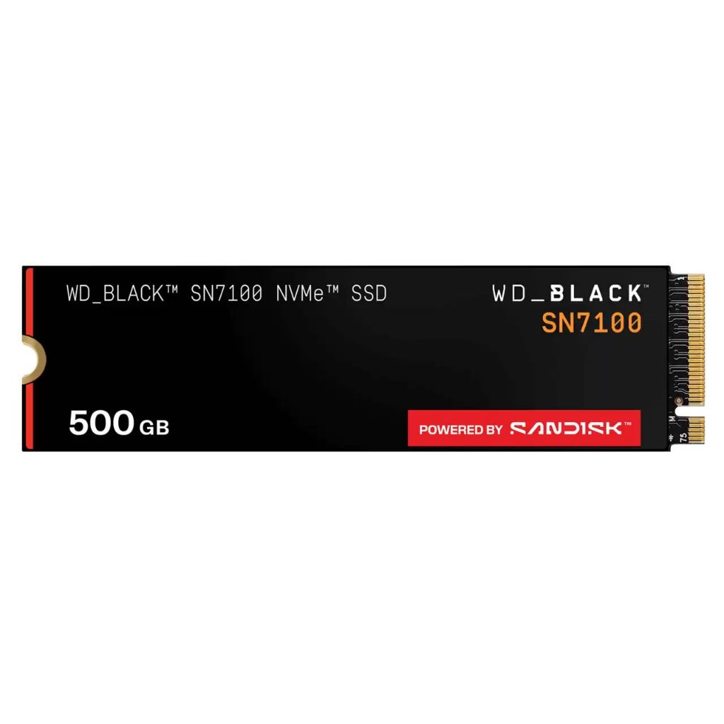 WD BLACK SN7100 500GB M.2 2280 NVMe Gen4 (WDS500G4X0E-00CJA0) (5Y) MS6-000265