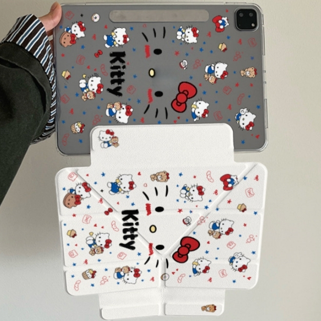 🌼ออกให้ 24 ชม🌼 เคส iPad พับ Y ใส่ปากกา Gen11 Gen10 Hello Kitty สำหรับ iPad Air7 Air6 Pro11 2025
