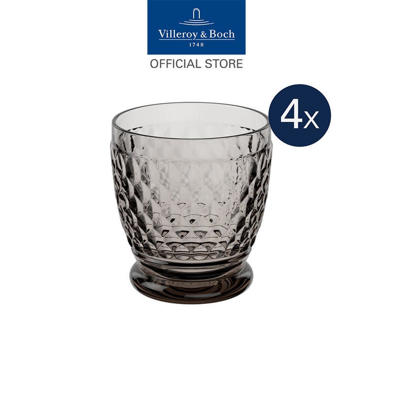 Villeroy & Boch - Boston Coloured ชุดแก้วน้ำคริสตัล 4 ชิ้น 200 มล. สี Smoke SET730919