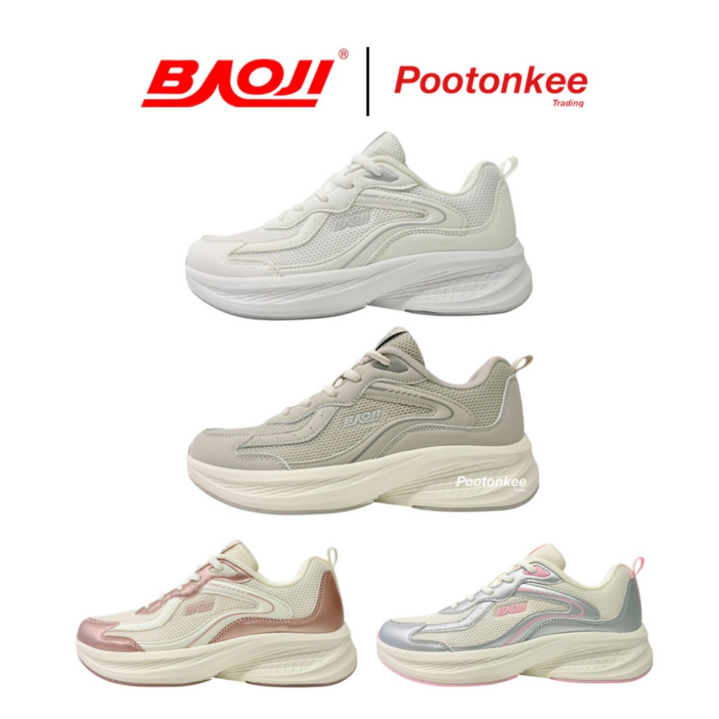 Baoji BJW 1181 RUNNING รองเท้าผ้าใบผู้หญิง แบบผูกเชือก ไซส์ 37-41