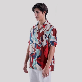John Henry เสื้อเชิ้ตผู้ชายแขนสั้น ทรงใส่สบาย รุ่น JH F625MSSRL01 - สีเบจ