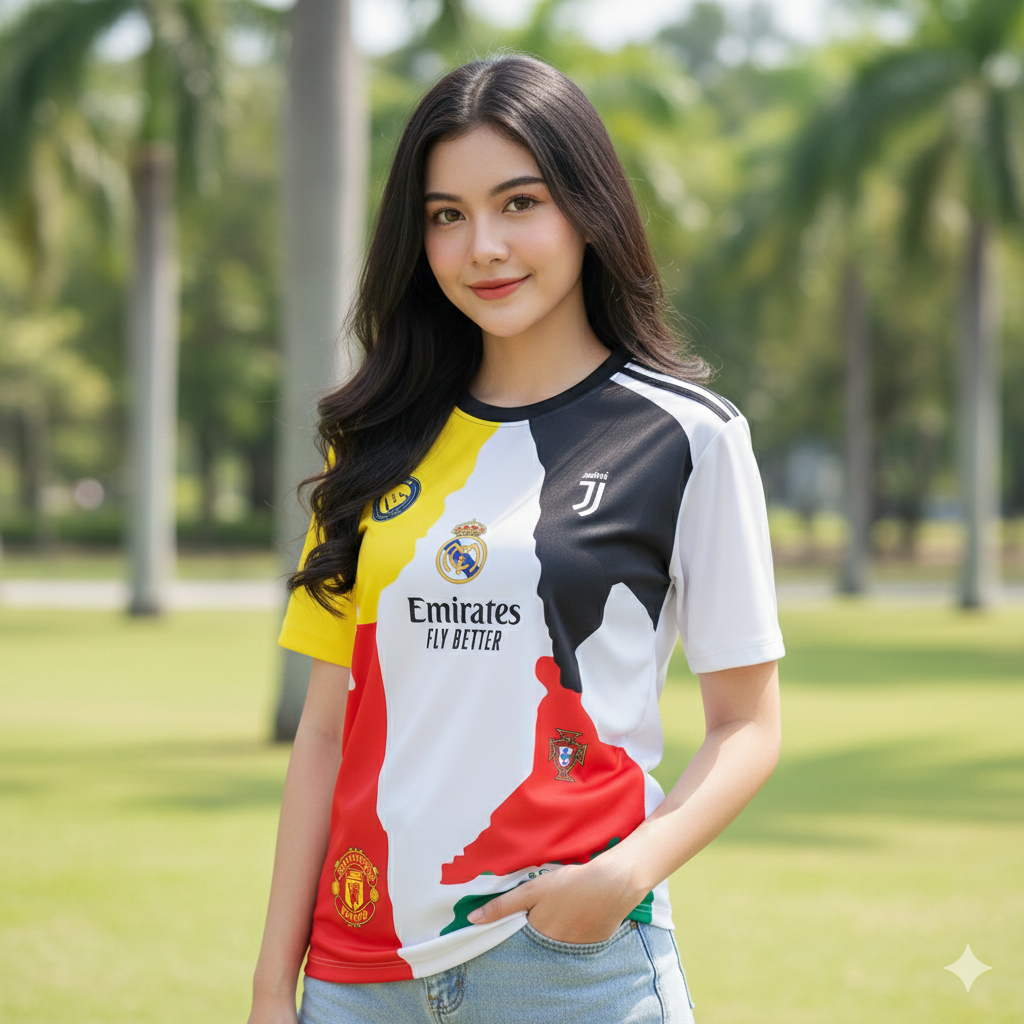 เสื้อ Super Star รวมทีม RONALDO & MESSI & NEYMAR JR มีทั้งเด็กและผู้ใหญ่ เกรดพรีเมี่ยม ใส่สบาย ระบายความร้อนดี - รูปที่ 5