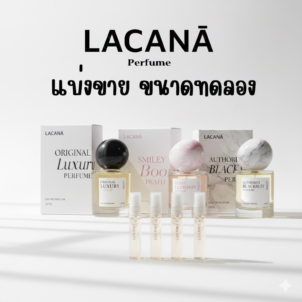 แบ่งขาย น้ำหอม Lacana Perfume Original,Blacksuit,Blooms กลิ่นเฉพาะของทางแบรนด์ ขนาดทดลองกลิ่น