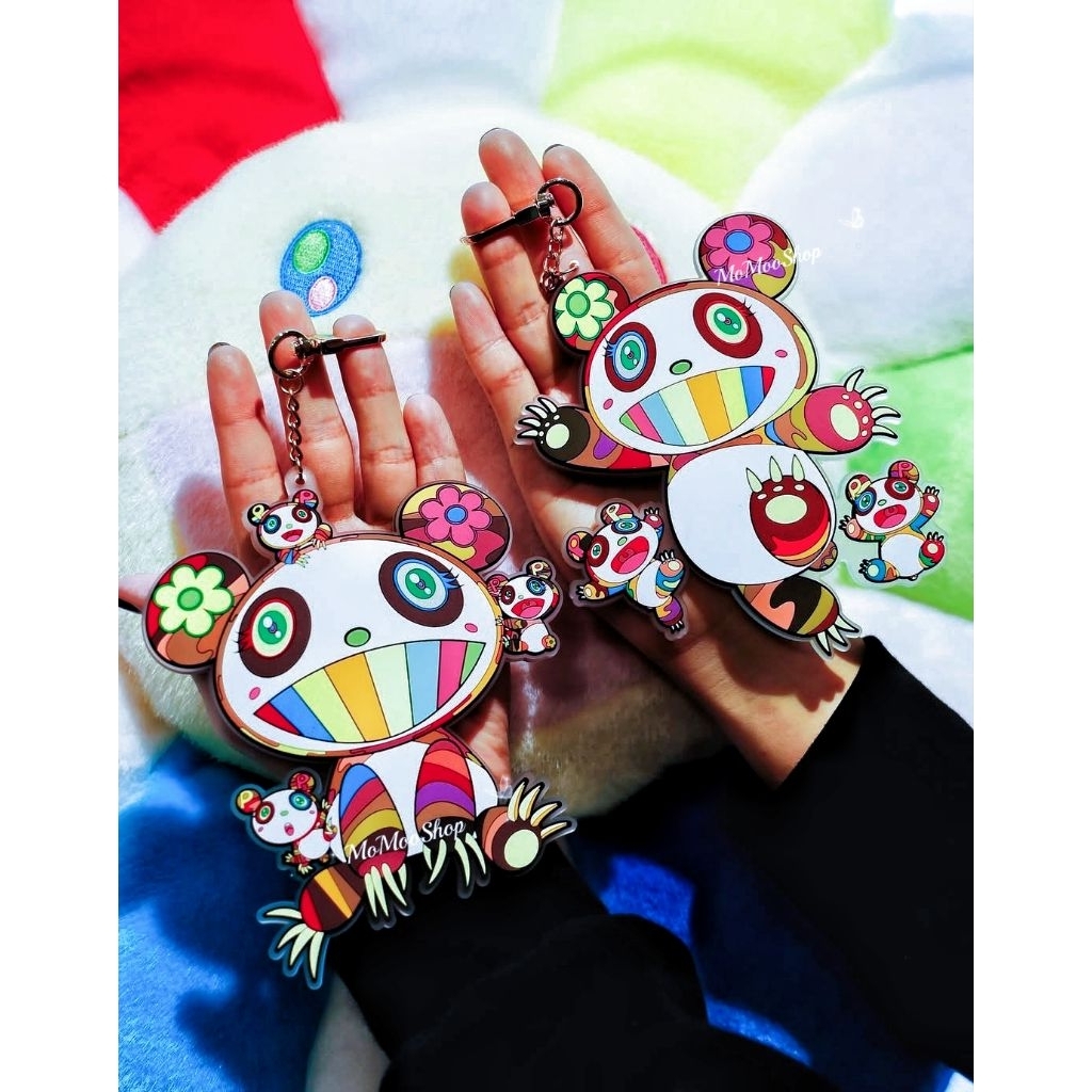 (✨️แท้💯/🇯🇵/พร้อมส่ง🌈) ✨️Murakami✨️ Panda  Rubby Keychain🐼🌈