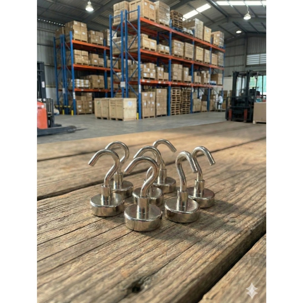 SLP แม่เหล็กตะขอ Hook Magnet ตะขอแม่เหล็กทรงพลัง ตะขอเกี่ยว แขวนกุญแจ แม่เหล็กแรงสูง แม่เหล็ก นีโอไดเมียม Neodymium Magn