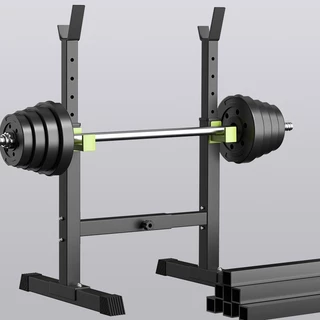 ชั้นวางบาร์เบล บาร์เบล รับน้ำหนักได้ 300kg ชั้น ที่วางบาร์เบล ที่ยกน้ำหนัก ขาตั้งบาร์เบล ปรับได้ 5ระดับ