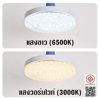 PANASI หลอดไฟ LED โคมไฟเพชร ลายเพชร หลอดไฟUFO 55W/75W/105W/130W โคมไฟซาลาเปา หลอดไฟจานบิน ไฟเพดาน