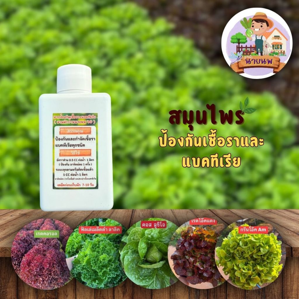 สารป้องกันเชื้อรา+แบคทีเรีย  ( สวนผักบ้านนายนพ 4G ) ขนาด 100 cc.