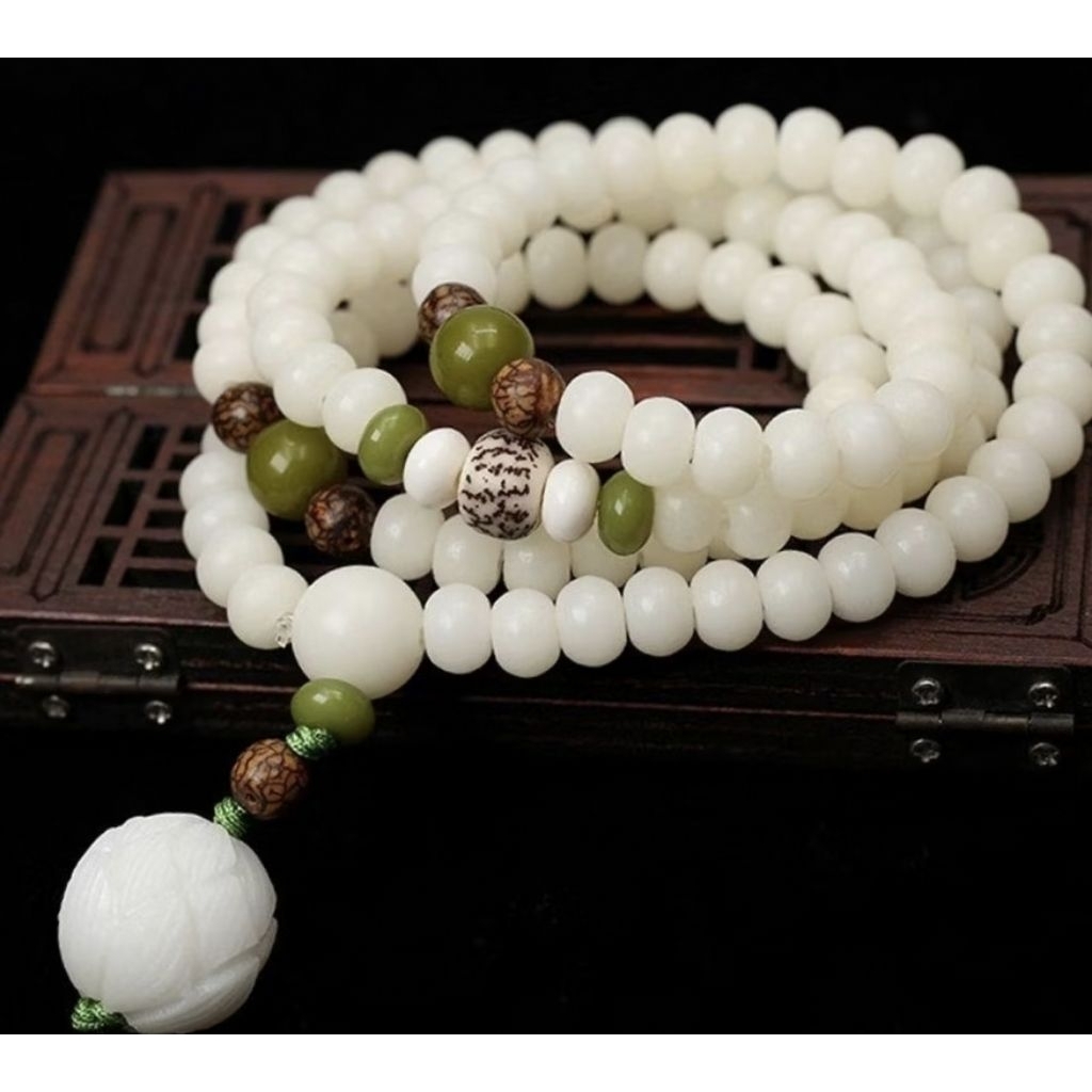 สร้อยคอ สร้อยข้อมือ จี้รูปดอกบัว 6มม 6mm 8มม 8mm