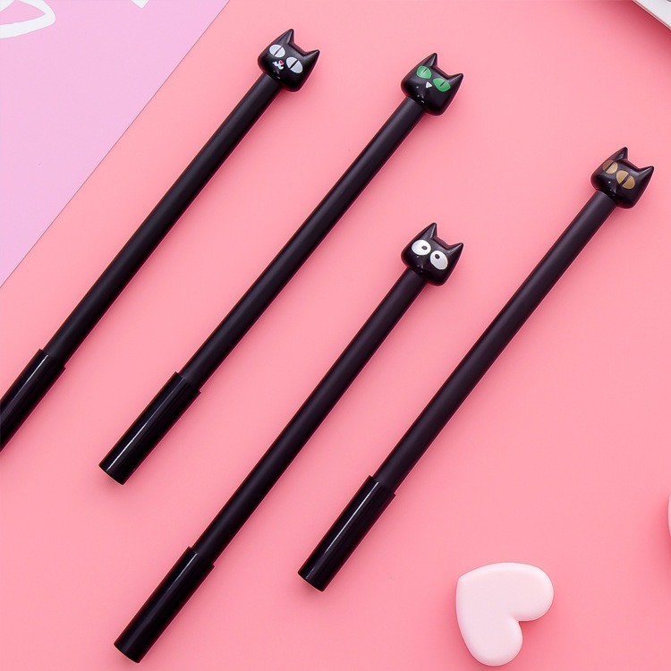 ปากกาเจล 0.5mm การ์ตูนนกฮูกหัวดำ หมีกดำ เขียนลื่นน่ารัก